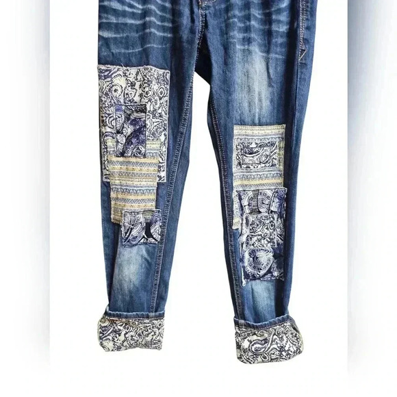 Grace In LA Skinny Jeans Patchwork Womens Size 26 - Picture 6 of 14